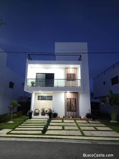 Vendo espectacular villa en Residencial Ecos del Mar en Punta Cana