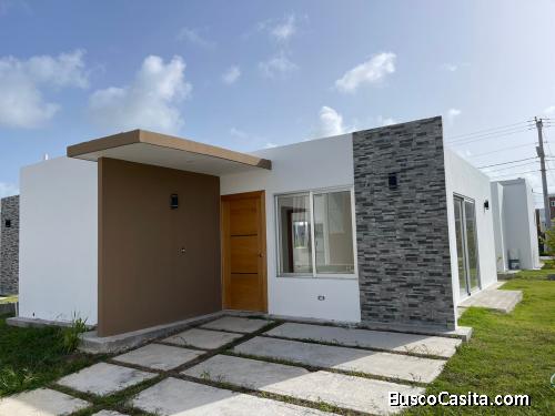 Alquilo villa de dos habitaciones en Residencial cerrado en Punta Cana
