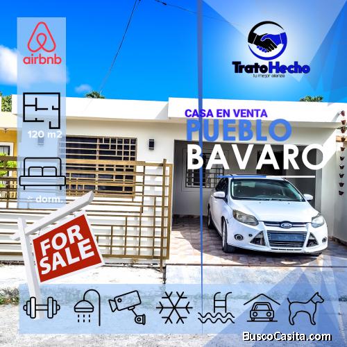 CASA EN VENTA EN PUEBLO BAVARO 4 DORMITORIOS IDEAL AIRBNB