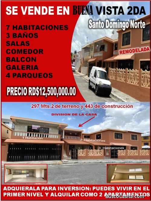 Vendo Casa 2 Niveles en Buena vista 2da., REMODELADA Y REBAJADA