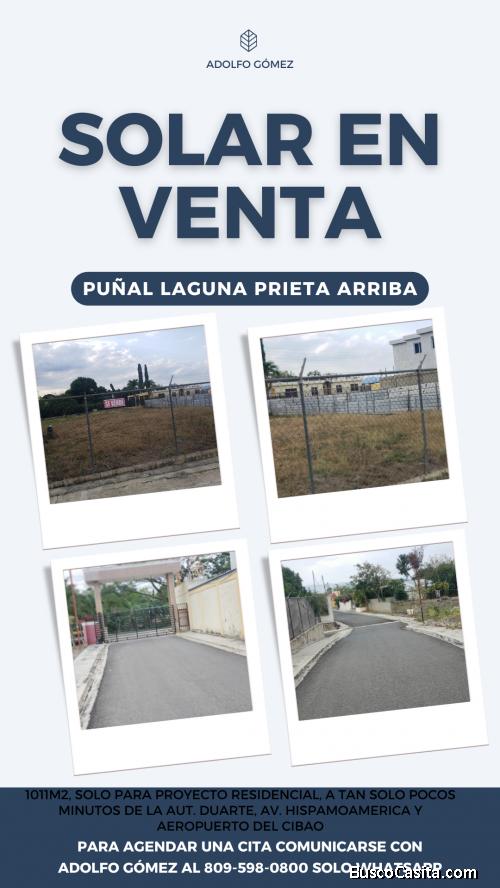 Solar en venta 1011 m2.