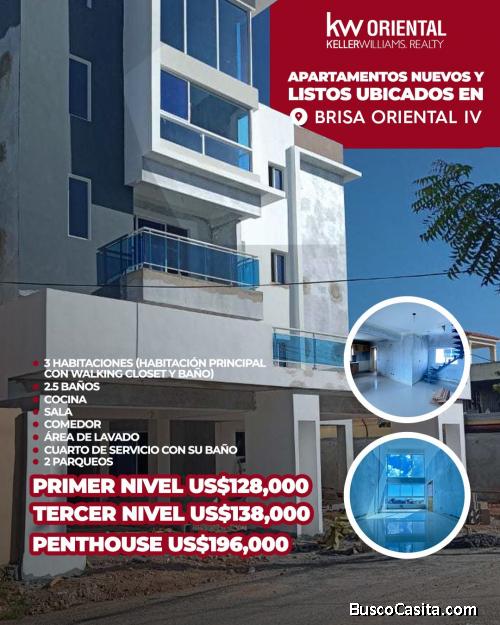  Bello Apartamento Nuevos ubicados en Brisa Oriental IV