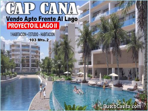 Vendo Apto en CAP CANA dentro del Proyecto IL LAGO II, 1 HAB.+ ESTUDIO, CON 103 MTS.2