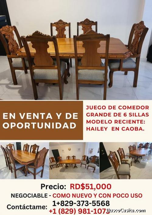 Juego de comedor de 6 sillas en venta
