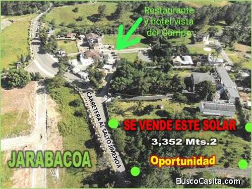 VENDO EXCELENTE SOLAR EN LA  MISMA  CARRETERA DEL SALTO DE JIMENOA,  3,352 MTS.2 EN JARABACOA