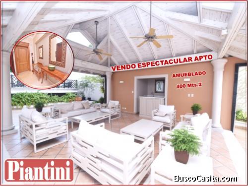 ESPECTACULAR APTO FINAMENTE DECORADO Y AMUEBLADO, ENS. PIANTINI, con 400 Mts.2,  5T0 NIVEL