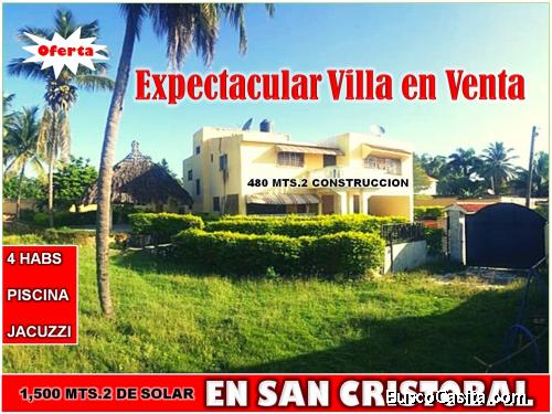 ESPECTACULAR VILLA AMUEBLADA,  CON PISCINA Y JACUZZI EN SAN CRISTOBAL, PROX. A LA AUTOPISTA 6 DE NOV