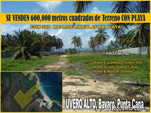 SE VENDEN 600,000 DE METROS CUADRADOS CON PLAYA EN UVERO ALTO, CON LA MEJOR UBICACION