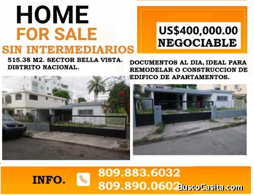 Venta Oportunidad! Ideal para Remodelar o Proyecto de Apartamentos