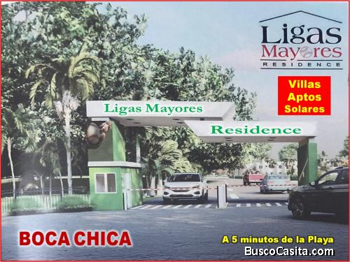 PROYECTO DE  VILLAS, SOLARES Y APTOS EN BOCA CHICA, A 5 MINUTOS DE LA PLAYA, CON LOS MEJORES PRECIOS