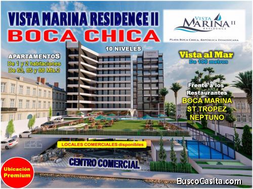 Proyecto de Aptos FRENTE AL MAR en BOCA CHICA, ubicado al frente de principales Restaurantes de la z