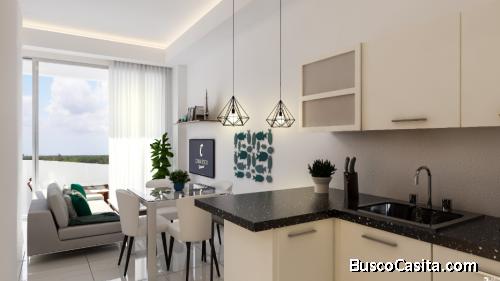 Condominios 2 Cuartos de dormir en plano en zonas turísticas Republica Dominicana