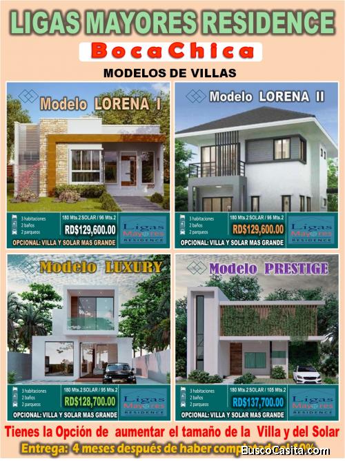 PROYECTO DE  VILLAS, SOLARES Y APTOS EN BOCA CHICA, A 5 MINUTOS DE LA PLAYA