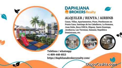 de 2 cuartos de dormir Alquilamos En Punta Cana Whatsapp 1-809-448-6513 