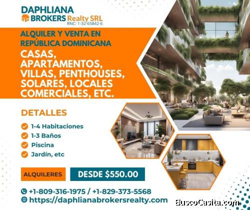 Alquiler En Cap Cana Tel 1-829-373-5568 Casas 2 dormitorios