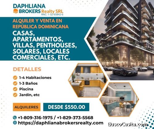 Se alquila  Se renta En Ensanche Naco Viviendas, casas, villas 1 hab 