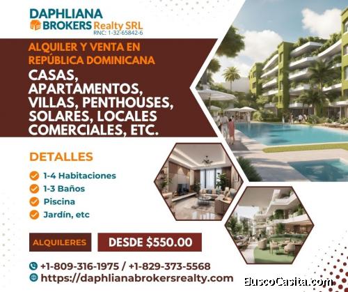 En renta En Máximo Gómez Villa 1 dormitorio 