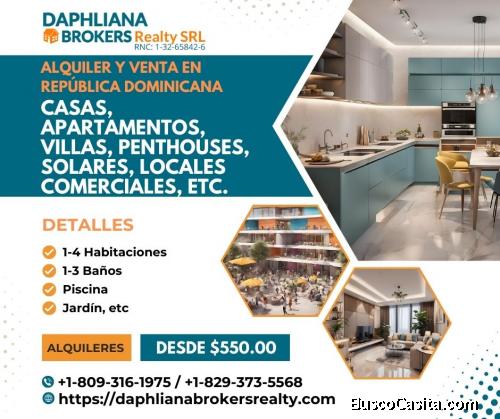 2 habitaciones Alquilo  Rento Piso En Distrito Nacional