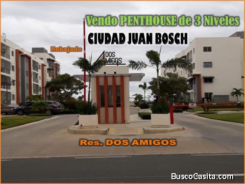 PENTHOUSE de 3 Niveles en Ciudad Juan Bosch, Res. DOS AMIGOS, 3 HABS., 140 Mts.2, REBAJADO