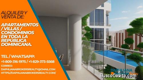 Renta vacacional 1 dormitorio En La Romana