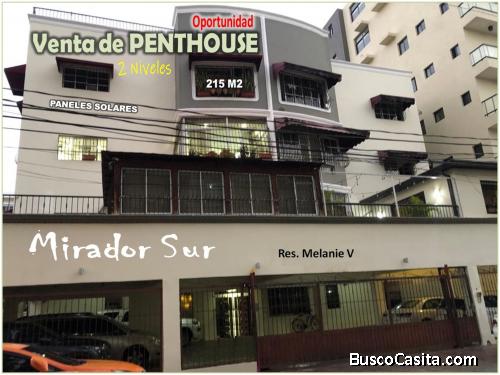 PENTHOUSE EN MIRADOR SUR, REMODELADO, 215 MTS.2, INCLUYE PANELES SOLARES, Y LINEA BLANCA