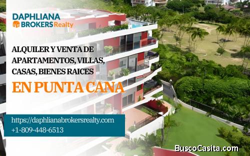 En Punta Cana Venta y alquiler viviendas 1 habitación  con balcón  | 1-809-448-6513