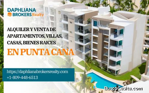 Vista Cana Alquiler bienes raíces  1,2 & 3 cuartos de dormir  | 1-809-448-6513