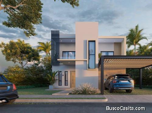 VENDO Proyecto De Villas De 2 Niveles Con Linea Blanca Incluida En Punta Cana