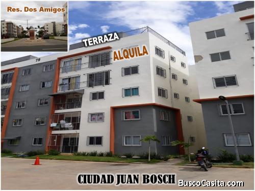 Alquilo PENTHOUSE 3 Niveles en CIUDAD JUAN BOSCH, Res. DOS AMIGOS, 3 HABS.