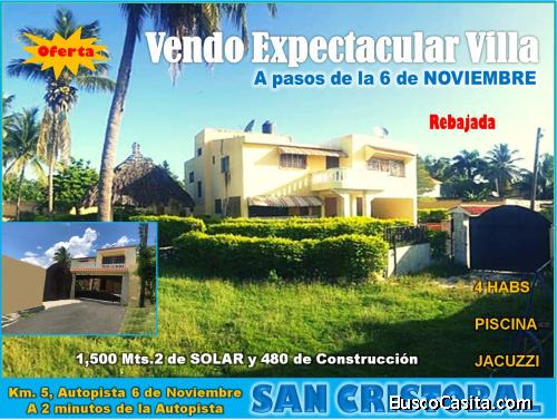 EL MEJOR NEGOCIO, INVIERTA EN ESTA VILLA EN SAN CRISTOBAL, Aut. 6 de Noviembre……..PRECIO REBAJADO