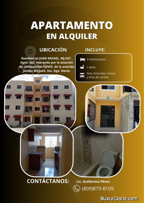 Apartamento en percfectas condiciones en Avenida Jacobo Majluta, Residencial Juan rafael . 