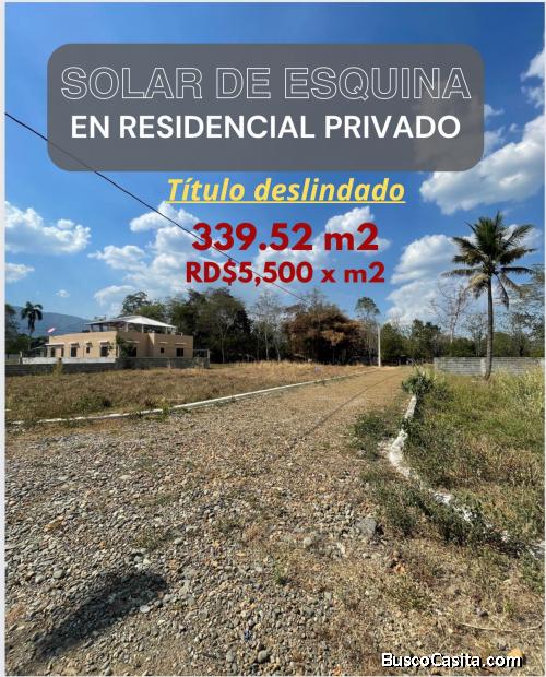 SOLAR ECONOMICO DE VENTA EN BONAO