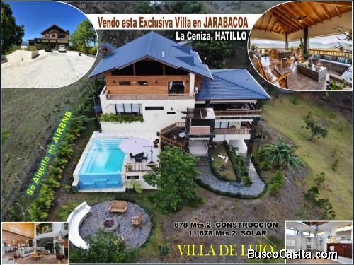 Vendo Exclusiva Villa 2 NIVELES,AMUEBLADA, JARABACOA, 678 Mts.2, en el Sector La Ceniza de Hatillo