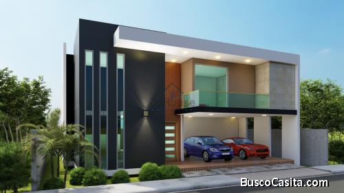 Casa de dos niveles en planos en residencial cerrado en Los Rieles, Gurabo WPC19