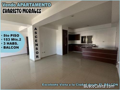 Vendo Apto 3 HABS., 153 Mts.2 en EL EVARISTO,  con hermosa vista, céntrico y a pocos minutos de la A