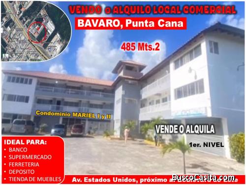 VENDO O ALQUILO Local Comercial de 485 Mts.2 en BAVARO,  Av. Estados Unidos de BAVARO, Punta Cana