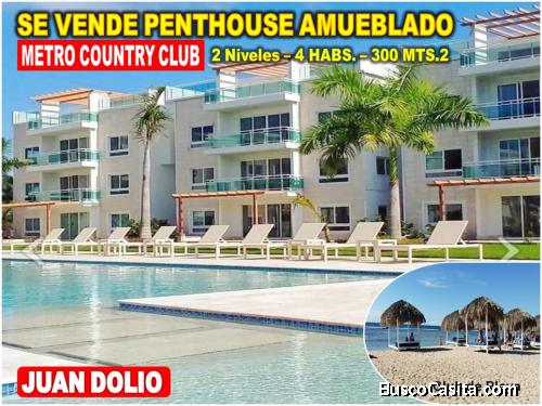 PENTHOUSE de LUJO en Metro Country Club, JUAN DOLIO, 300 MTS.2, 4 HABS.