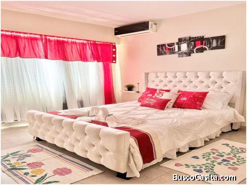 VENDO O ALQUILO PENTHOUSE 3 HABS.,  AMUEBLADO, TORRE BOCA DEL MAR III, BOCA CHICA, VISTA AL MAR Y A 