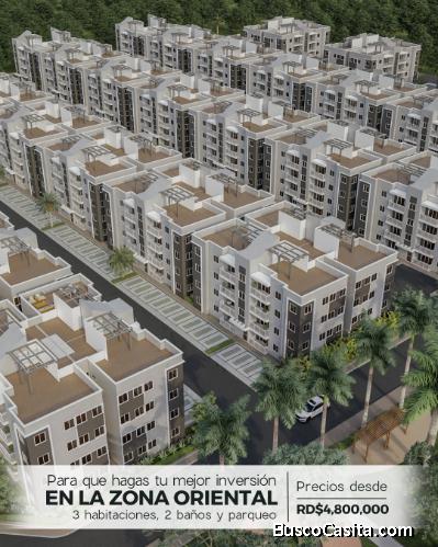 OPUS Inversión en Nuevo proyecto casas y piso 2 - Dos habitaciones  en Sto Dgo Este
