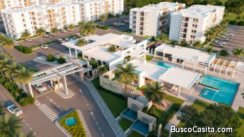 Vender proyecto 2 dormitorios, habitaciones 1, 2 Baños en RD, Dominicana Residential Park Jardines I