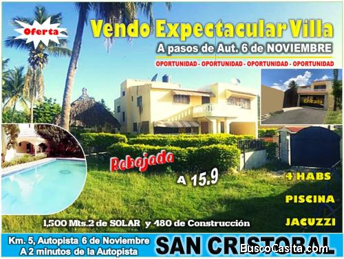 EL MEJOR NEGOCIO, INVIERTA EN ESTA VILLA EN SAN CRISTOBAL, Aut. 6 de Noviembre……..PRECIO REBAJADO
