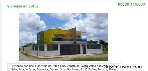 VENDO CASA EN COTUI EN LOS HIGUEROS