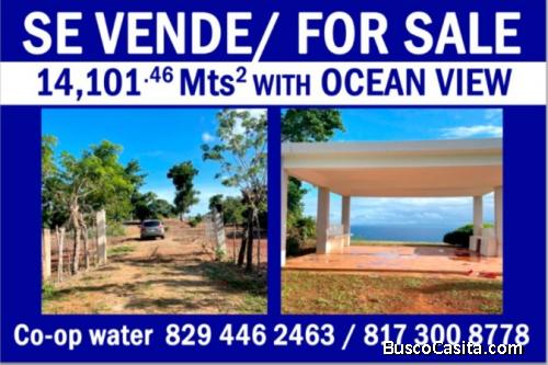 Venta de Terreno, Agua de Cooperativa, Vista al Mar