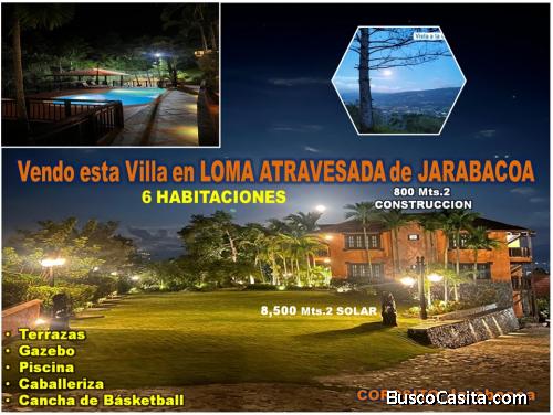 Excelente Villa 2 Niveles en Loma Atravesada   de  JARABACOA, 6 HABS., 8,500 MTS.