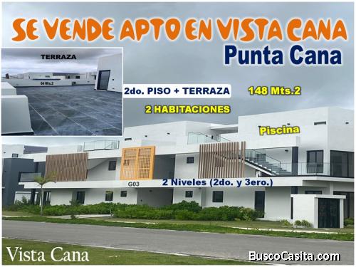 Vendo Apto en VISTA CANA, 2 Niveles (2do. y 3ero.) 2 HABS., 148 Mts.2 de OPORTUNIDAD