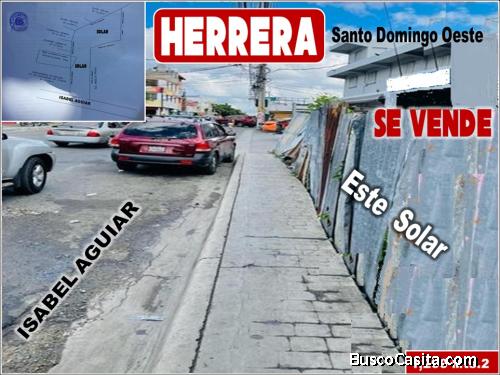 VENDO UN SOLAR DE 1,200 MTS.2 EN HERRERA, EN LA MISMA ISABEL AGUIAR, PROX. A LA IGLESIA