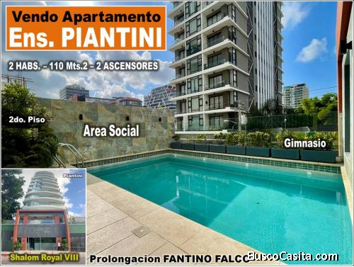 Vendo Apto en TORRE SHALOM ROYAL VIII, ENS. PIANTINI, 2 Habs., 110 Mts.2, Balcón
