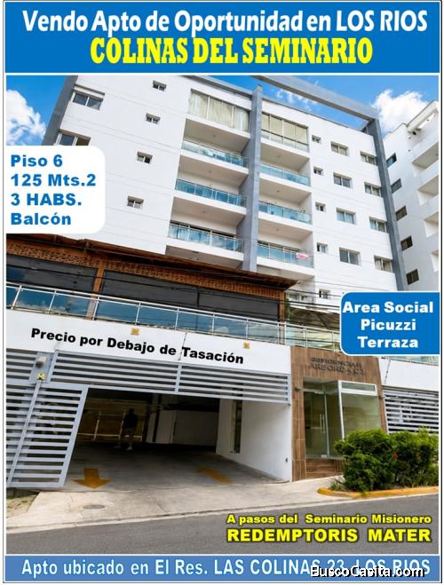 Venta Excelente Apto en LOS RIOS, Colinas del Seminario,  3 HABS., 125 Mts.2, Piso 6, RESIDENCIAL LA