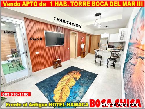 APTO REBAJADO EN BOCA CHICA. 1 HAB., 61 Mts.2, PISO 8, TORRE BOCA DEL MAR III
