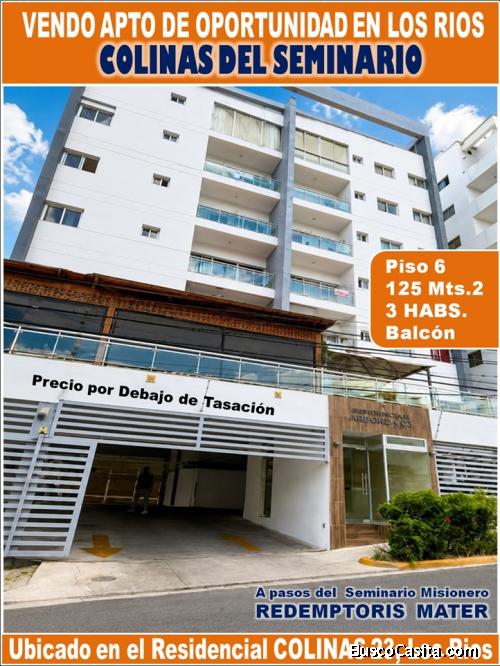 Venta Excelente Apto en LOS RIOS, Colinas del Seminario,  3 HABS., 125 Mts.2, Piso 6, RESIDENCIAL LA